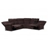 Baxton Studio Sabella Chocolate Brown Fabric 7pc Reclining Sectional Sofa - Baxton Studio Sabella Chocolate Brown Fabric 7pc Reclining Sectional Sofa