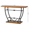 Baxton Studio Leigh Distressed Wood Black Metal Entryway Console Table - Baxton Studio Leigh Distressed Wood Black Metal Entryway Console Table
