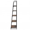 Baxton Studio Ceren Distressed Wood 5 Tier Ladder Shelf - Baxton Studio Ceren Distressed Wood 5 Tier Ladder Shelf