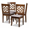 Baxton Studio Mael Grey Walnut 4-Piece Dining Chair Set - Baxton Studio Mael Grey Walnut 4-Piece Dining Chair Set