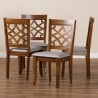 Baxton Studio Mael Grey Walnut 4-Piece Dining Chair Set - Baxton Studio Mael Grey Walnut 4-Piece Dining Chair Set