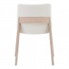 Moe's Home Collection Deco Oak Dining Chair White PVC - Set Of Two - Back View - Moe's Home Collection Deco Oak Dining Chair White PVC - Set Of Two - Back View
