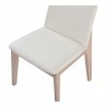 Moe's Home Collection Deco Oak Dining Chair White PVC - Set Of Two - Top Angle - Moe's Home Collection Deco Oak Dining Chair White PVC - Set Of Two - Top Angle