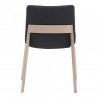 Moe's Home Collection Deco Oak Dining Chair Grey - Set Of Two - Back View - Moe's Home Collection Deco Oak Dining Chair Grey - Set Of Two - Back View
