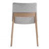 Moe's Home Collection Deco Oak Dining Chair Light Grey - Set Of Two - Back View - Moe's Home Collection Deco Oak Dining Chair Light Grey - Set Of Two - Back View