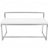 LumiSource Fuji Bench - WHITE - Front - LumiSource Fuji Bench - WHITE - Front