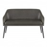 LumiSource Shelton Bench - CHARCOAL - Front - LumiSource Shelton Bench - CHARCOAL - Front