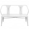 LumiSource Waco Bench - WHITE - Front - LumiSource Waco Bench - WHITE - Front