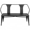 LumiSource Waco Bench - BLACK - Front - LumiSource Waco Bench - BLACK - Front