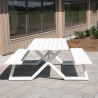 8-Seat Aluminum Picnic Table (White) - Without People 