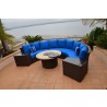 Bermuda 6-Piece Circular Sofa Set - Top Angled View