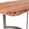 Moe's Home Collection Smoked Bent Large Dining Table - Top/Leg Closeup - Moe's Home Collection Smoked Bent Large Dining Table - Top/Leg Closeup