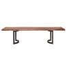 Moe's Home Collection Smoked Bent Large Dining Table - Front - Moe's Home Collection Smoked Bent Large Dining Table - Front