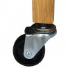 Oceanstar Bamboo Kitchen Trolley - Leg Wheel Close-Up