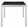 Sedona 24" Square Table with Black Vienna Durawood Slats