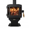 Catalyst Wood Stove With Black Door - Front - Catalyst Wood Stove With Black Door - Front