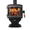 Catalyst Wood Stove With Charcoal Door - Front - Catalyst Wood Stove With Charcoal Door - Front