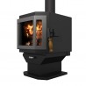 Catalyst Wood Stove Charcoal - Left Angled - Catalyst Wood Stove Charcoal - Left Angled