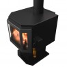 Catalyst Wood Stove With Charcoal Door - Left Angled Front - Catalyst Wood Stove With Charcoal Door - Left Angled Front