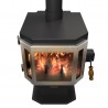 Catalyst Wood Stove With Steel Door - Top Angled - Catalyst Wood Stove With Steel Door - Top Angled