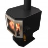Catalyst Wood Stove With Steel Door - Top Angled Right - Catalyst Wood Stove With Steel Door - Top Angled Right