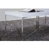 White Mixer Coffee Table -Stainless Steel Legs - White Mixer Coffee Table -Stainless Steel Legs