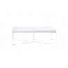 White Mixer Coffee Table - Stainless Steel Legs - White Mixer Coffee Table - Stainless Steel Legs