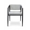 B-Modern Social Armchair  Gray- Black Steel - B-Modern Social Armchair  Gray- Black Steel