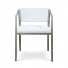 B-Modern Social Armchair  White Stainless Head on - B-Modern Social Armchair  White Stainless Head on