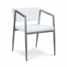 B-Modern Social Armchair - White Stainless Perspective - B-Modern Social Armchair - White Stainless Perspective