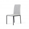 B-Modern Social Dining Chair - Distressed Gary Black Steel - Perpective - B-Modern Social Dining Chair - Distressed Gary Black Steel - Perpective
