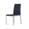 B-Modern Social Dining Chair - Gray Stainless Perspective - B-Modern Social Dining Chair - Gray Stainless Perspective