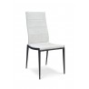 B-Modern Soiree Dining Chair- White Black Steel Perspective - B-Modern Soiree Dining Chair- White Black Steel Perspective