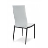 B-Modern Soiree Dining Chair- White Black Steel Back Perspective - B-Modern Soiree Dining Chair- White Black Steel Back Perspective