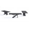 Virtuoso Extension Dining Table - Black Glass Top/Black Base - 3 Pcs - Virtuoso Extension Dining Table - Black Glass Top/Black Base - 3 Pcs