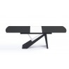 Virtuoso Extension Dining Table - Black and White Base - Front - Virtuoso Extension Dining Table - Black and White Base - Front