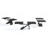 Virtuoso Extension Dining Table - Black and White Base - 3 Pcs - Virtuoso Extension Dining Table - Black and White Base - 3 Pcs