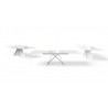 Maestro Extension Dining Table - White Glass Top / White Steel Base - Extended - Maestro Extension Dining Table - White Glass Top / White Steel Base - Extended