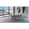 Maestro Extension Dining Table - White Glass Top / White Steel Base - Lifestyle - Maestro Extension Dining Table - White Glass Top / White Steel Base - Lifestyle
