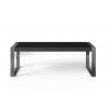 Savant Dining Table - Matte Black / Stainless Steel - Front - Savant Dining Table - Matte Black / Stainless Steel - Front