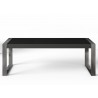 Savant Dining Table - Matte Black / Stainless Steel - Front Closeup - Savant Dining Table - Matte Black / Stainless Steel - Front Closeup
