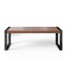 Savant Dining Table - Walnut / Black Steel - Front - Savant Dining Table - Walnut / Black Steel - Front