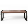 Savant Dining Table - Walnut / Black Steel - Front Close-up - Savant Dining Table - Walnut / Black Steel - Front Close-up