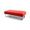Miami Bench Red Faux Leather Chrome Frame - Miami Bench Red Faux Leather Chrome Frame