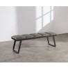 Ethan Bench Dark Grey Faux Leather Bench - Lifestyle - Ethan Bench Dark Grey Faux Leather Bench - Lifestyle