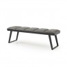 Ethan Bench Dark Grey Faux Leather Bench - Ethan Bench Dark Grey Faux Leather Bench