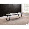 Ethan Bench Light Grey Faux Leather Bench - Lifestyle - Ethan Bench Light Grey Faux Leather Bench - Lifestyle