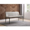 Carrie Bench Light Grey Faux Leather - Lifestyle - Carrie Bench Light Grey Faux Leather - Lifestyle
