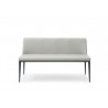 Carrie Bench Light Grey Faux Leather - Front - Carrie Bench Light Grey Faux Leather - Front