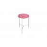 Bellini Modern Living Bolt Glass Top Side Table - Pink - Bellini Modern Living Bolt Glass Top Side Table - Pink